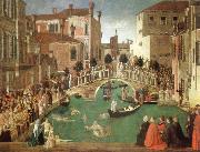 Gentile Bellini the miracle of the true cross near san lorenzo bridge china oil painting reproduction